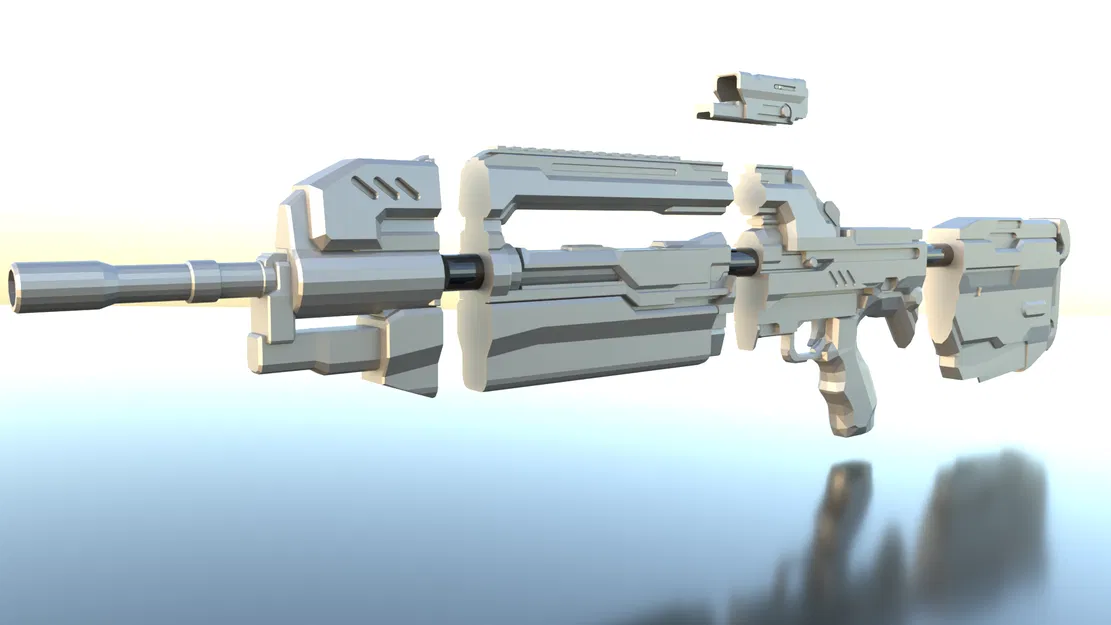 Súng Trường Chiến Đấu Halo 4 (Cắt Để In) - Image 2