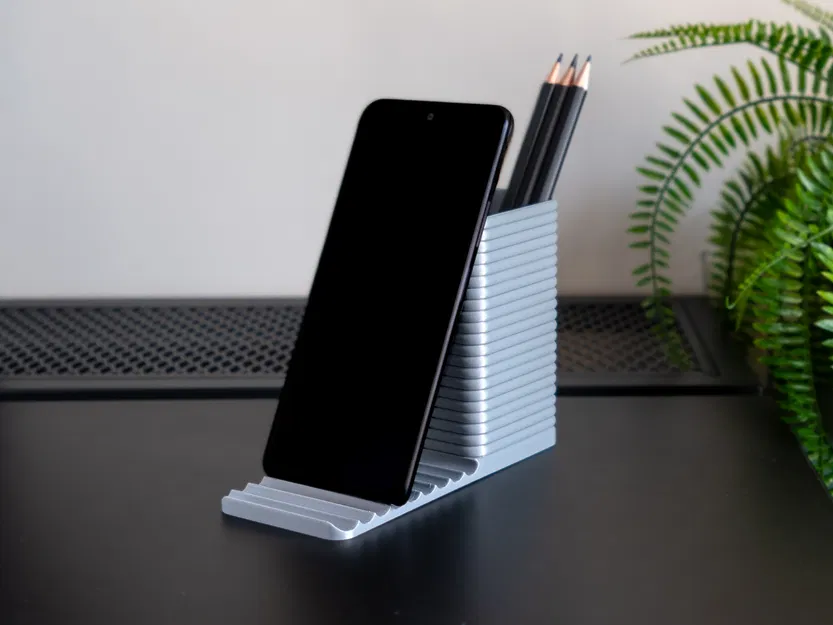 Chân Cắm Bút Để Bàn Kiêm Giá Đỡ Điện Thoại - Image 2