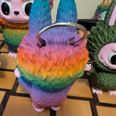 Móc Khóa Labubu Mini Mắt Quay - Phiên Bản Thu Nhỏ