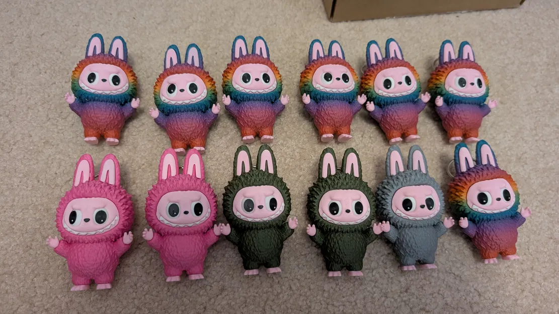 Móc Khóa Labubu Mini Mắt Quay - Phiên Bản Thu Nhỏ - Image 3