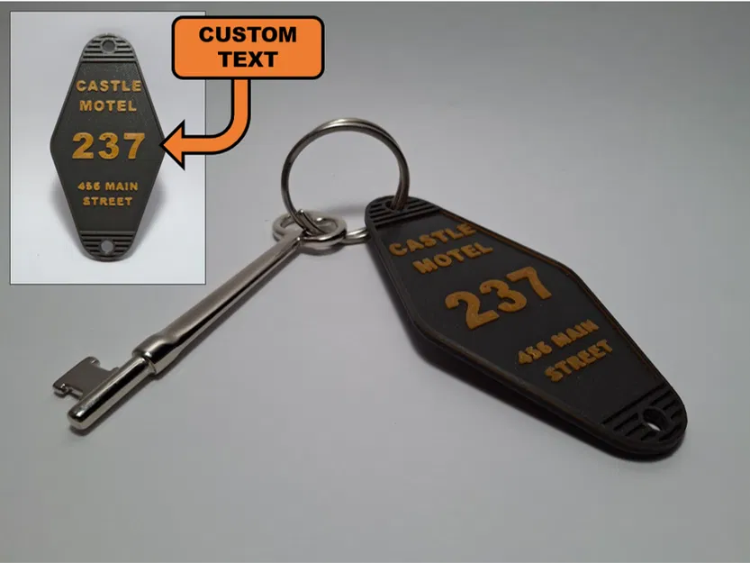 Móc Chìa Khóa Khách Sạn Phong Cách Cổ Điển Có Chữ Tùy Chỉnh - Image 1