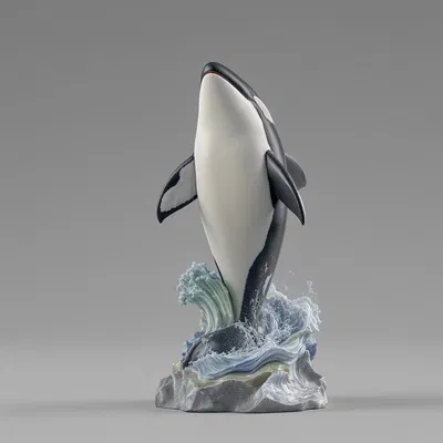 Tượng Cá Voi Lục Giác (Orca Hexa Statue)
