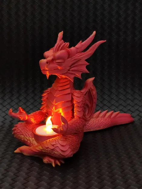 Rồng Thiền Định - Chân Nến LED - Image 2