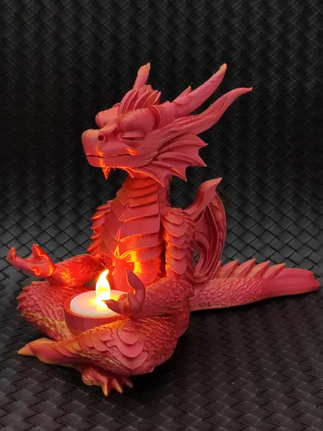 Rồng Thiền Định - Chân Nến LED - Image 5