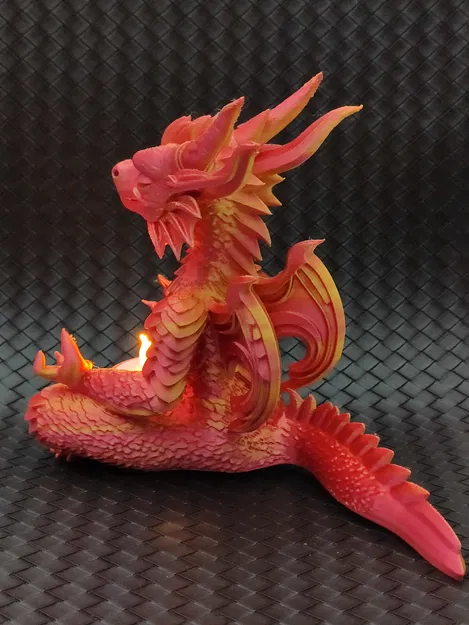 Rồng Thiền Định - Chân Nến LED - Image 7