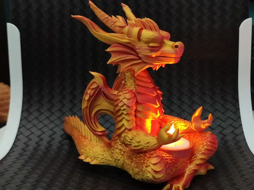 Rồng Thiền Định - Chân Nến LED - Image 8