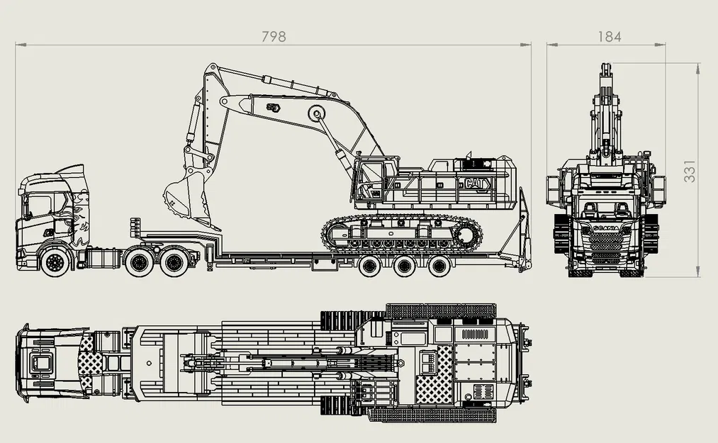 Mô hình máy xúc CAT 395 - Image 7