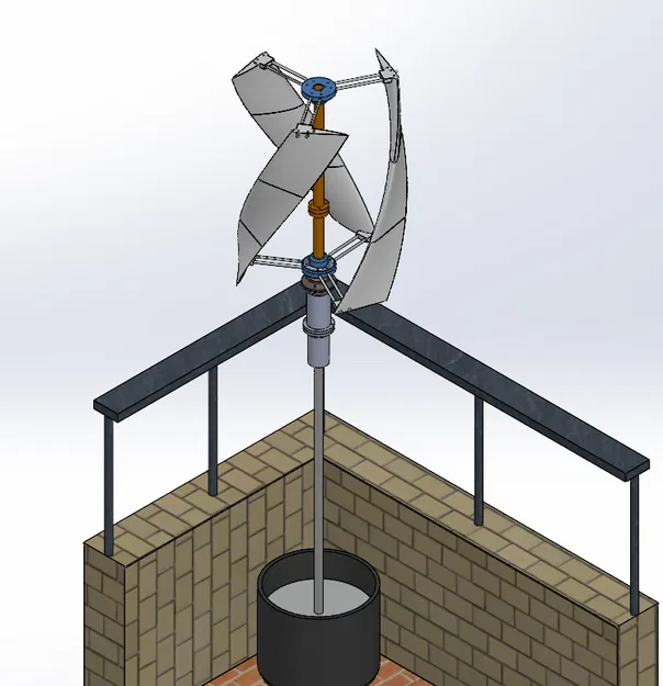 Mô Hình Cột Gió Darrieus (Dọc) - Image 2