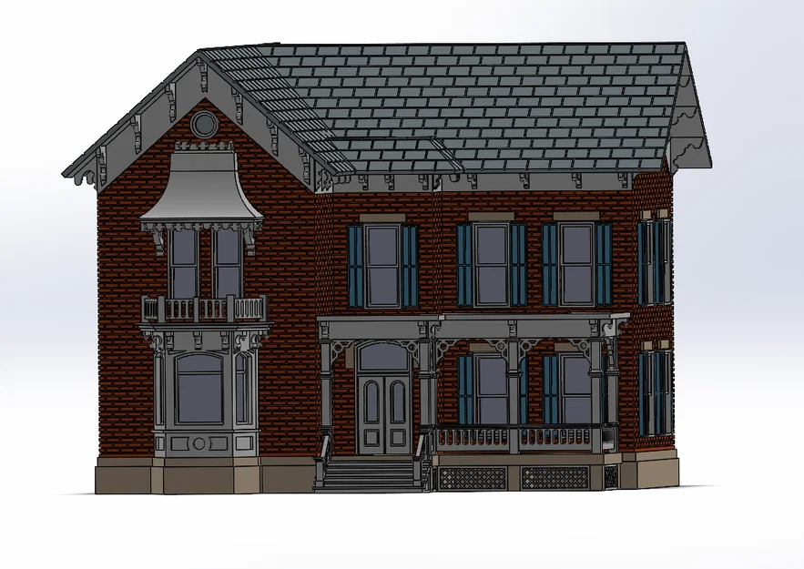 Mô hình nhà Victorian Tỷ lệ HO - Image 2