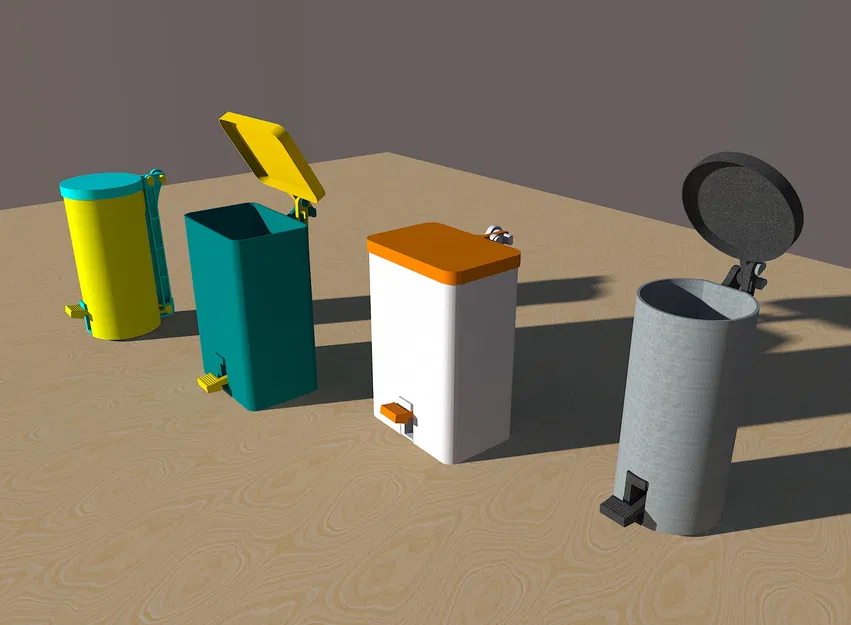 Thùng rác đạp chân | Thùng rác | Hộp đựng - In 3D hoàn toàn | Có thể tùy chỉnh kích thước - Image 1