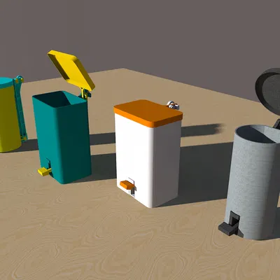 Thùng rác đạp chân | Thùng rác | Hộp đựng - In 3D hoàn toàn | Có thể tùy chỉnh kích thước