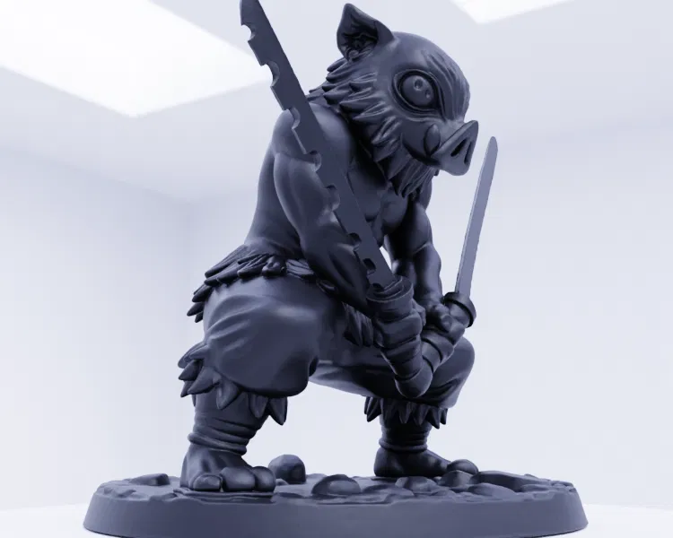 Inosuke Hashibira - Tư Thế Song Kiếm Hành Động - Image 3