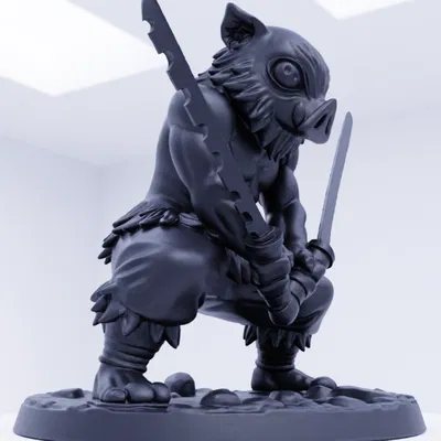 Inosuke Hashibira - Tư Thế Song Kiếm Hành Động