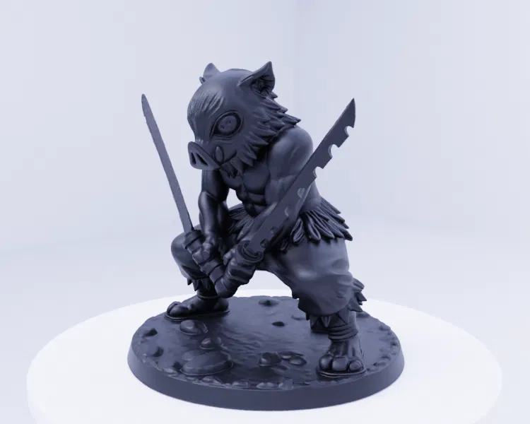 Inosuke Hashibira - Tư Thế Song Kiếm Hành Động - Image 8