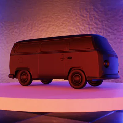 Mô hình VW Kombi 1973 (Phiên bản Hippie) - Xe Van Cắm Trại Cổ Điển