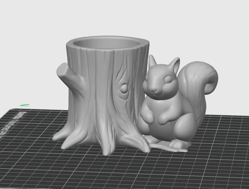 Gốc Cây Tround, Sóc Rừng và Gốc Cây - Hộp Đựng Bút / Hộp / Organizer - Image 1