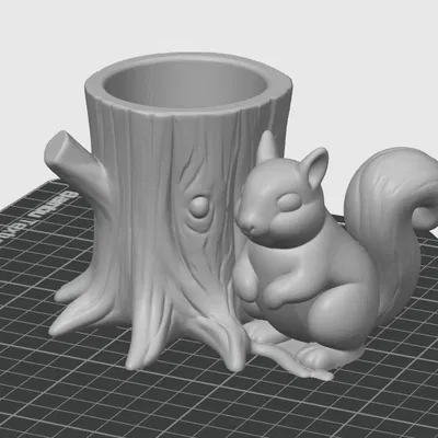 Gốc Cây Tround, Sóc Rừng và Gốc Cây - Hộp Đựng Bút / Hộp / Organizer