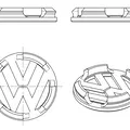 Nắp Mâm Xe Volkswagen VW (60 mm, có thể tùy chỉnh kích thước) - Thumbnail 3