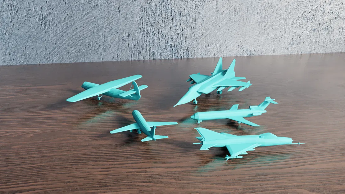 Bộ Sưu Tập Mô Hình Máy Bay Low Poly V1 - Image 2