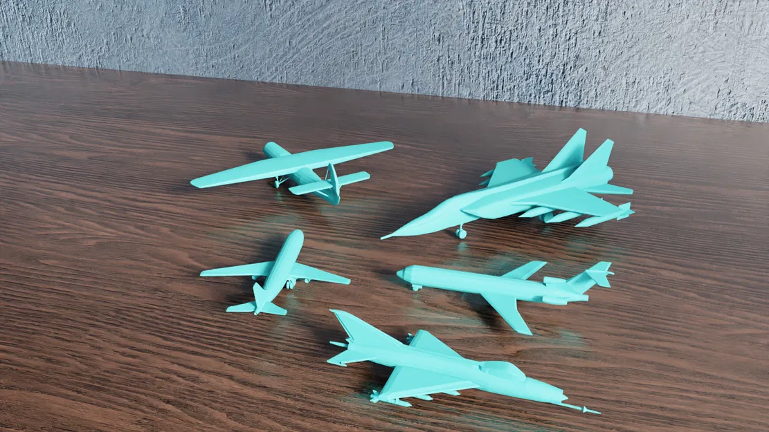 Bộ Sưu Tập Mô Hình Máy Bay Low Poly V1 - Image 3