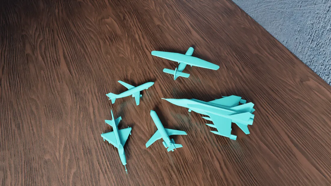 Bộ Sưu Tập Mô Hình Máy Bay Low Poly V1 - Image 4