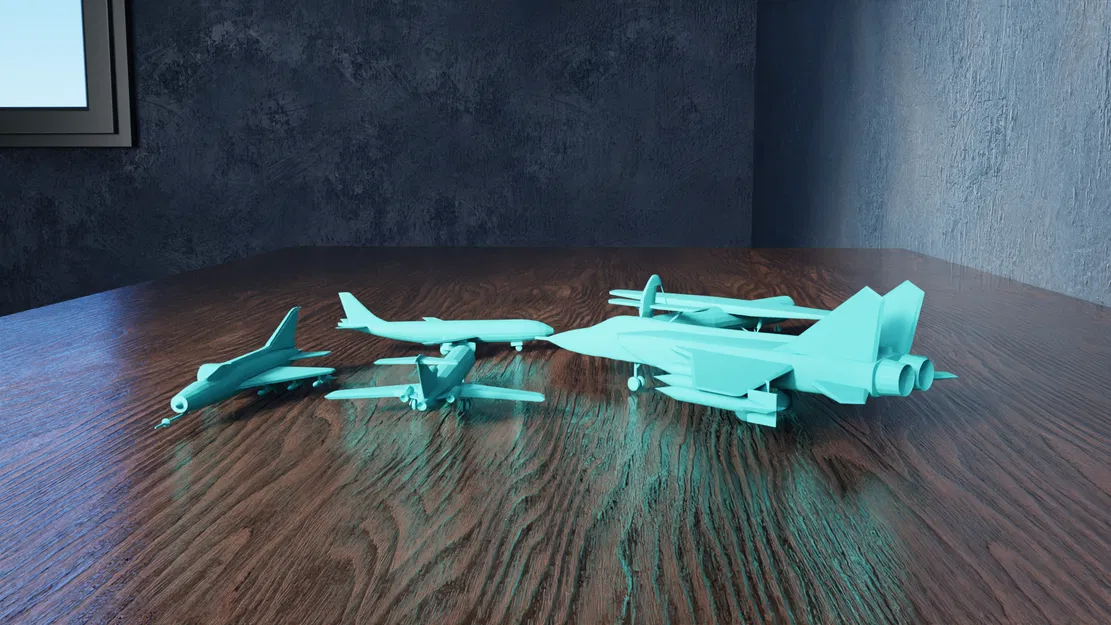 Bộ Sưu Tập Mô Hình Máy Bay Low Poly V1 - Image 5