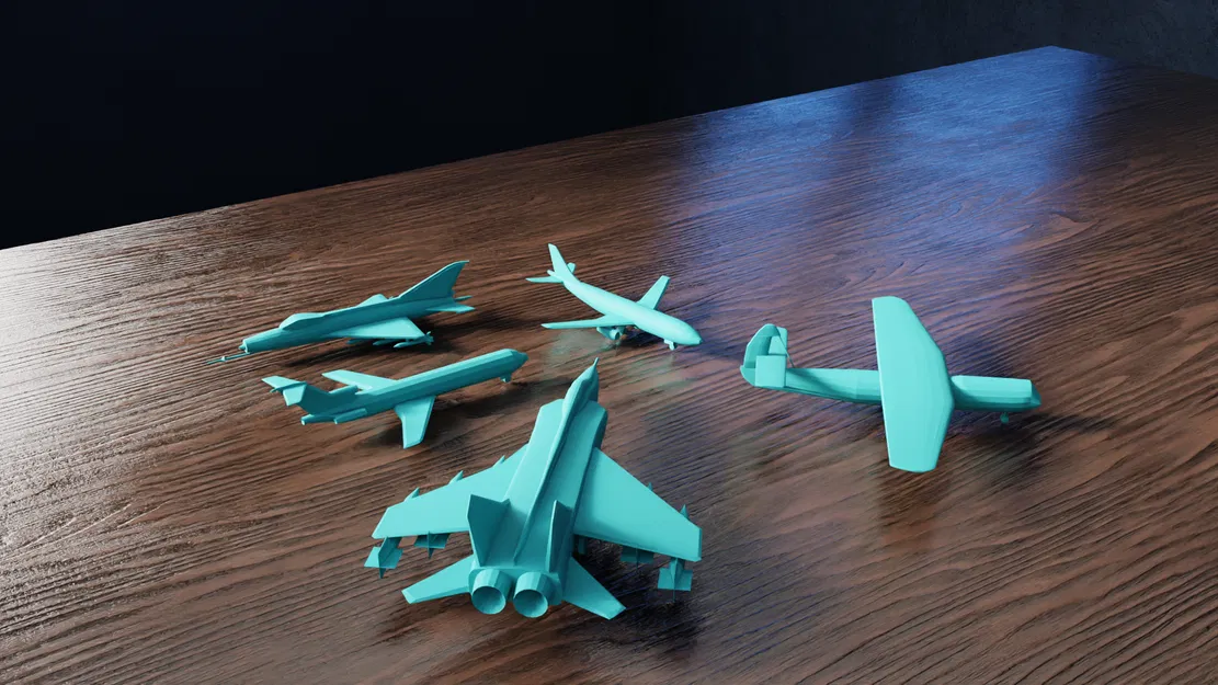 Bộ Sưu Tập Mô Hình Máy Bay Low Poly V1 - Image 6