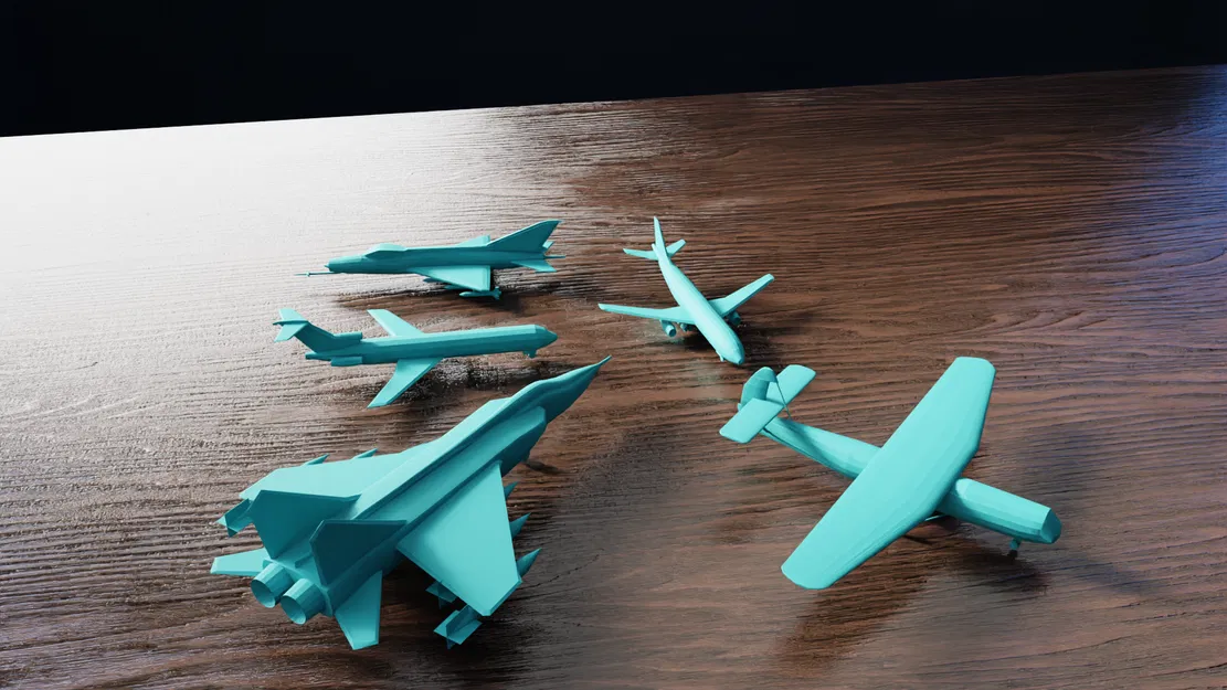 Bộ Sưu Tập Mô Hình Máy Bay Low Poly V1 - Image 7