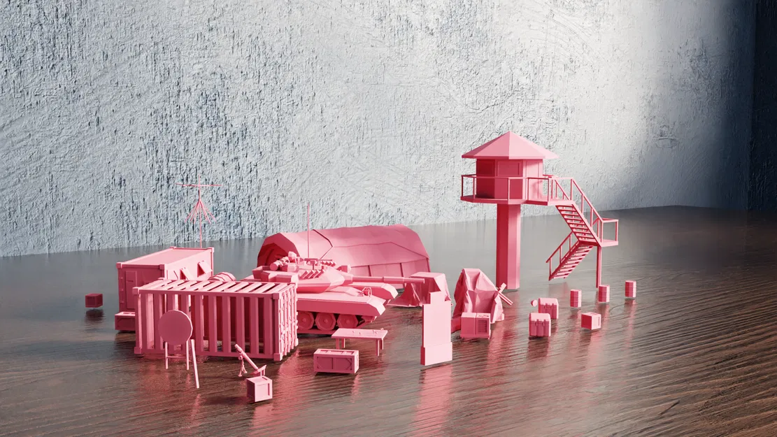 Bộ Sưu Tập Quân Cụ & Cắm Trại Phong Cách Low Poly - Image 2