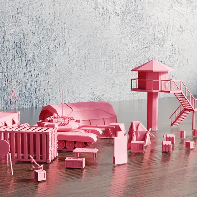 Bộ Sưu Tập Quân Cụ & Cắm Trại Phong Cách Low Poly