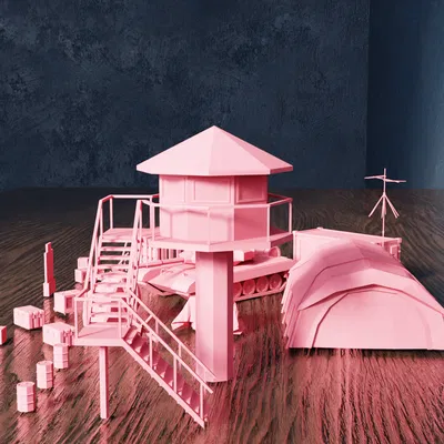 Bộ Sưu Tập Quân Cụ & Cắm Trại Phong Cách Low Poly