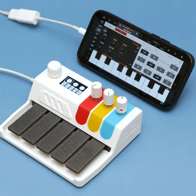 Bộ điều khiển USB MIDI Keyset Phong Cách Synth Cổ Điển