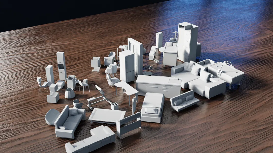 Bộ Sưu Tập Nội Thất Low Poly Phần 4 - Image 1