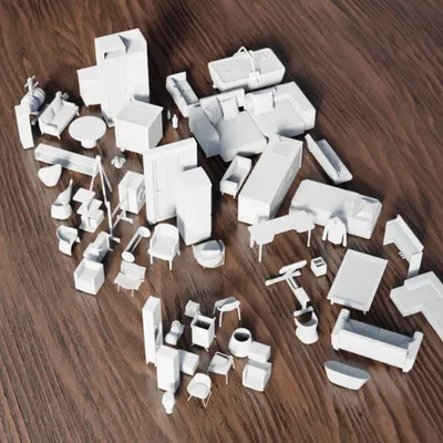 Bộ Sưu Tập Nội Thất Low Poly Phần 4