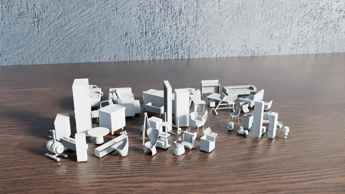 Bộ Sưu Tập Nội Thất Low Poly Phần 4 - Image 4