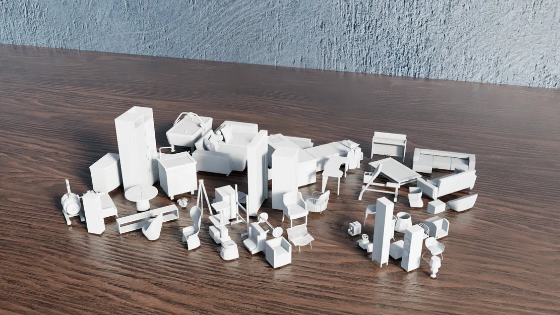 Bộ Sưu Tập Nội Thất Low Poly Phần 4 - Image 5