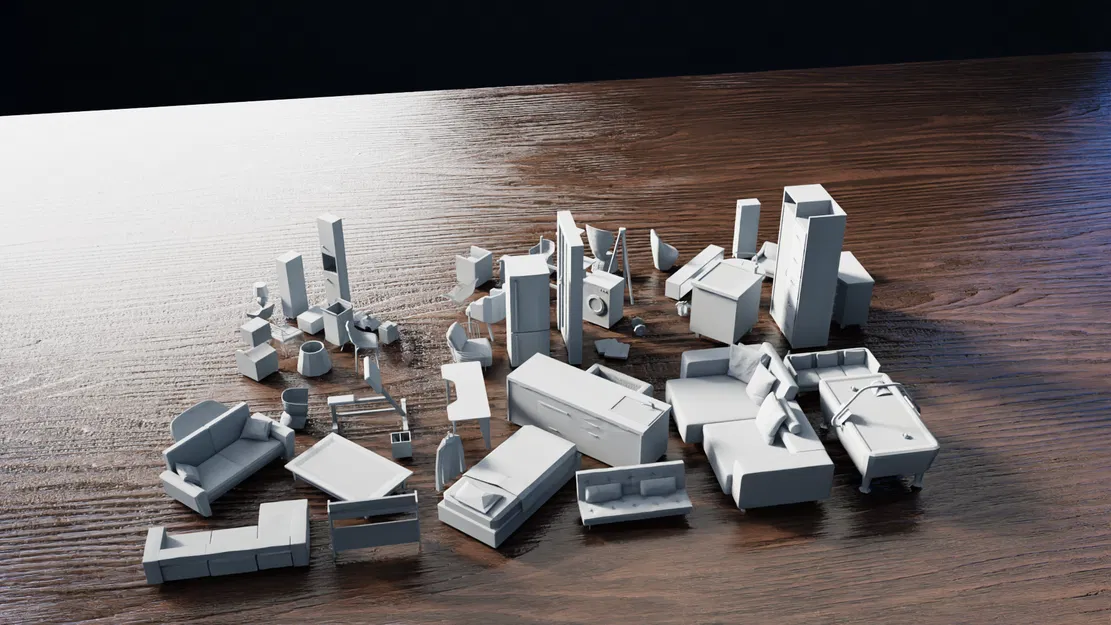 Bộ Sưu Tập Nội Thất Low Poly Phần 4 - Image 7