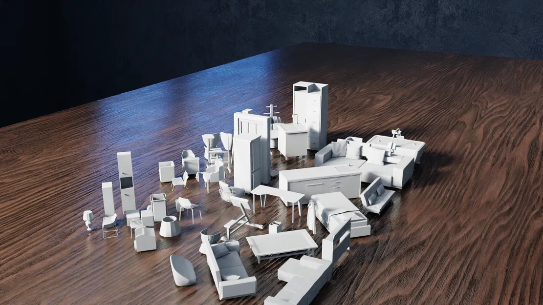 Bộ Sưu Tập Nội Thất Low Poly Phần 4 - Image 9