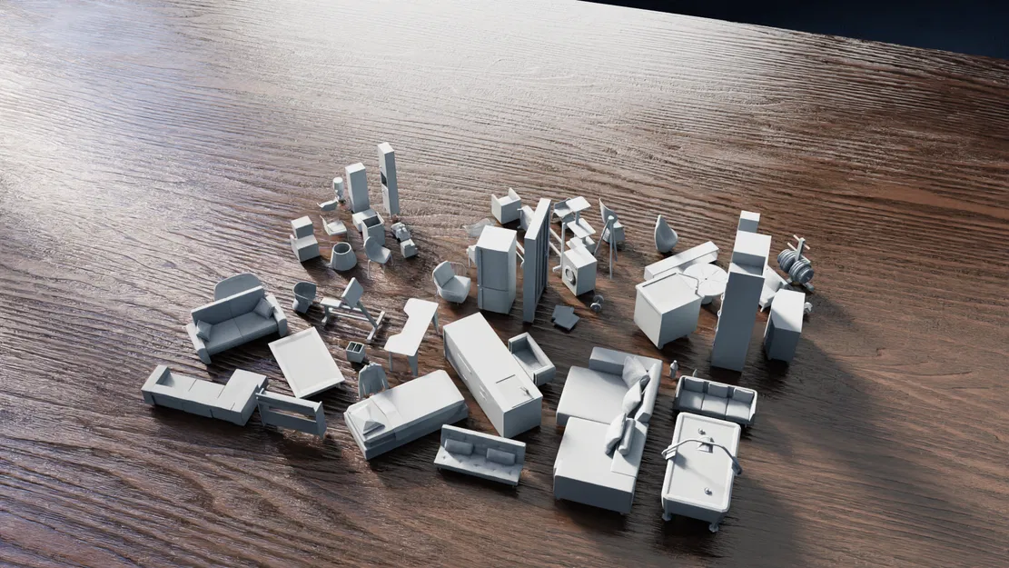 Bộ Sưu Tập Nội Thất Low Poly Phần 4 - Image 10