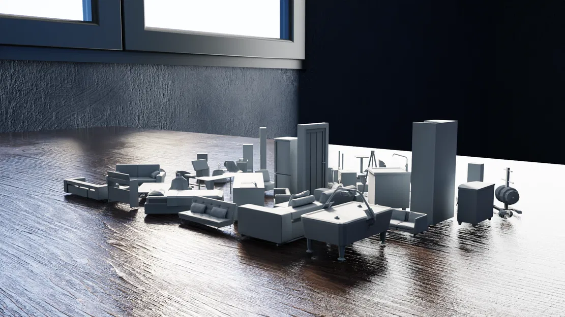 Bộ Sưu Tập Nội Thất Low Poly Phần 4 - Image 11