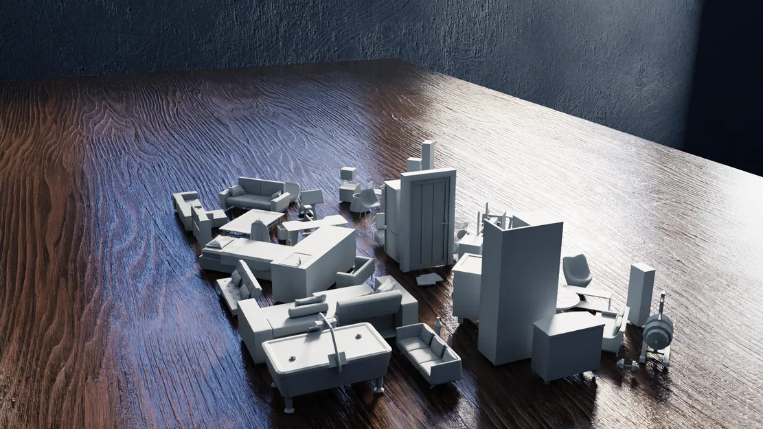 Bộ Sưu Tập Nội Thất Low Poly Phần 4 - Image 12