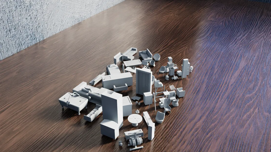 Bộ Sưu Tập Nội Thất Low Poly Phần 4 - Image 14