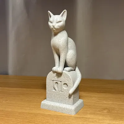 Tượng Mèo Trên Mộ 2