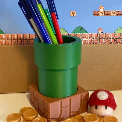 Ống Bút Siêu Nhân Mario Có 3 Ngăn Bí Mật