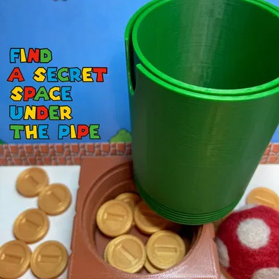 Ống Bút Siêu Nhân Mario Có 3 Ngăn Bí Mật