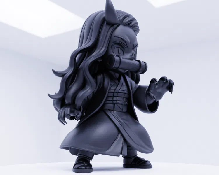 Mô hình Nezuko Kamado Dạng Quỷ - Hành Động - Image 4