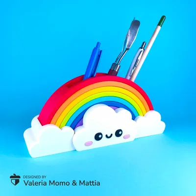 Kệ Bút Cầu Vồng – In Từng Bộ Phận & Không Cần Keo Dán!