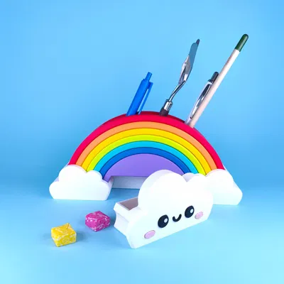 Kệ Bút Cầu Vồng – In Từng Bộ Phận & Không Cần Keo Dán!