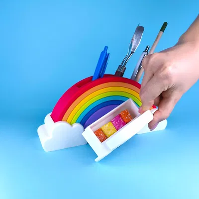 Kệ Bút Cầu Vồng – In Từng Bộ Phận & Không Cần Keo Dán!