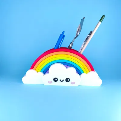 Kệ Bút Cầu Vồng – In Từng Bộ Phận & Không Cần Keo Dán!